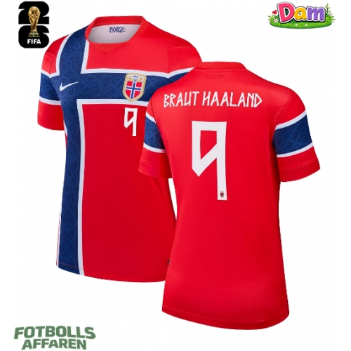 Norge Erling Haaland #9 Hemmatröja Kvinnor VM 2026 Kortärmad